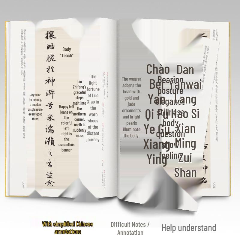 Zhao Mengfu's "Rhapsody on the Luo River" Calligraphy: Classic Chinese Stele Inscriptions in Running Script Copybook.