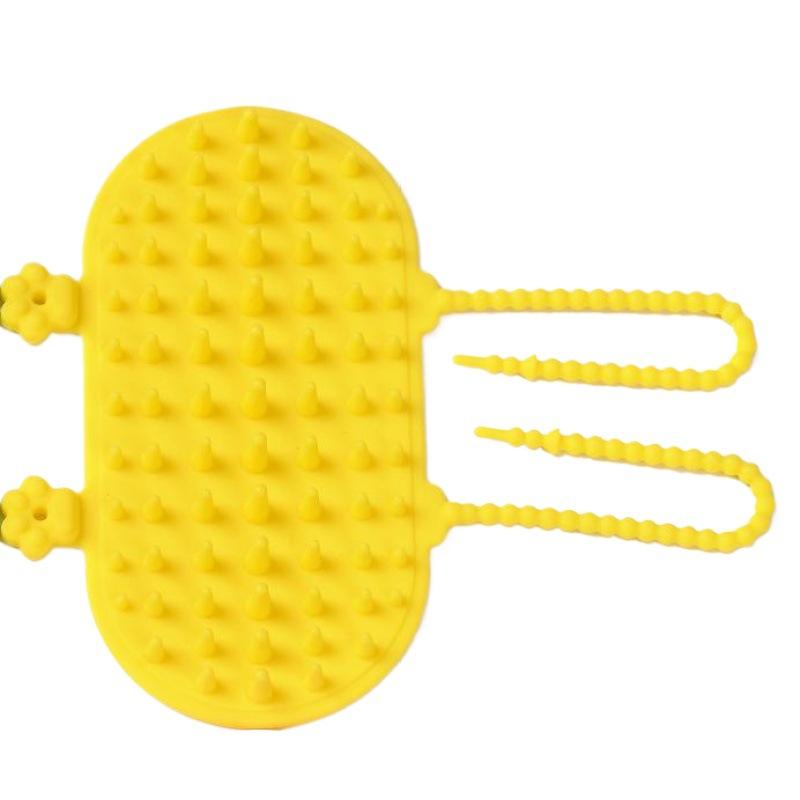 

1 шт/2 шт/4 шт расческа для кошачьей шерсти, щекотка, силиконовый материал, массажная расческа для купания домашних животных 1pc жёлтый