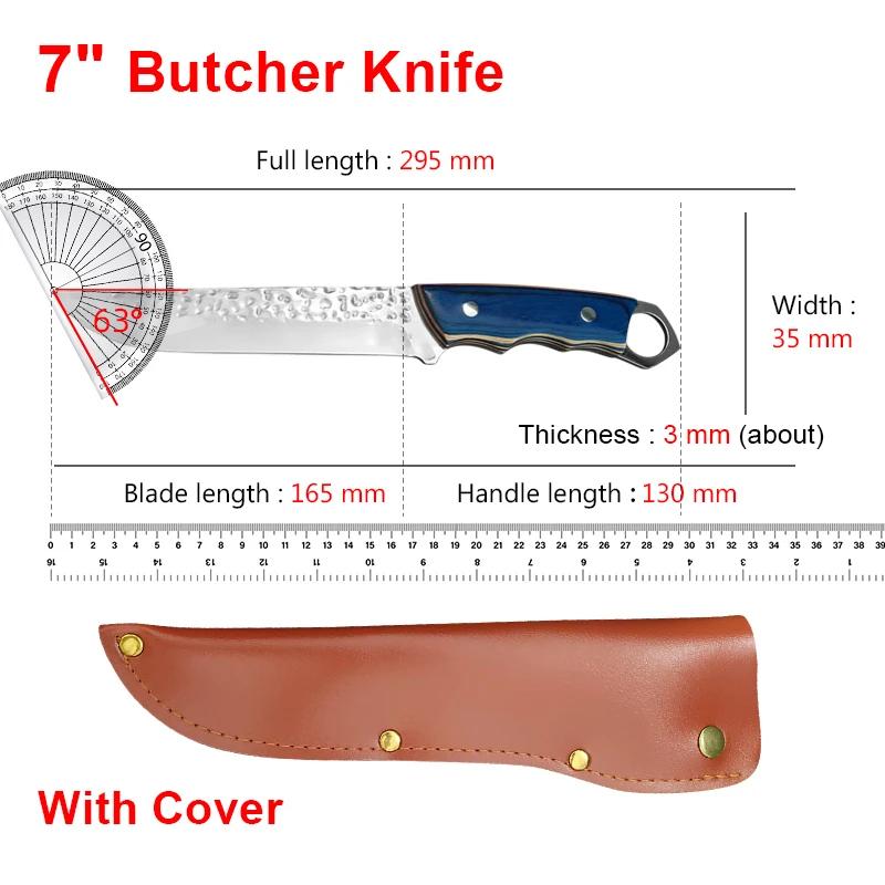 Hand Forged Blade Kitchen Knives Meat Cleaver Slicing Fish Butcher Boning Knife Wood Handle Chef Knife Stainless Steel Knife