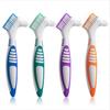 2-Pack Denture Brushes with Double-Sided Cleaning Brush Heads for Dentures
