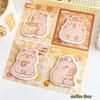 4Pcs Cute Capybara Sticky Notes Kawaii Offices Accessories Notepad Memo Pad Aesthetic Stationery School Student Planner