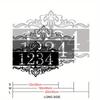 Customizable Iron Address Sign Modern House Number Plate Wall Mounted Personalized Front Door Housewarming