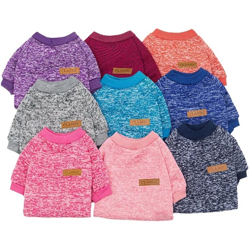 Cat Clothes For Medium Small Dogs Puppy Soft Sweater Autumn Winter Warm Clothing Pet Coat Sweatshirt XS-2XL
