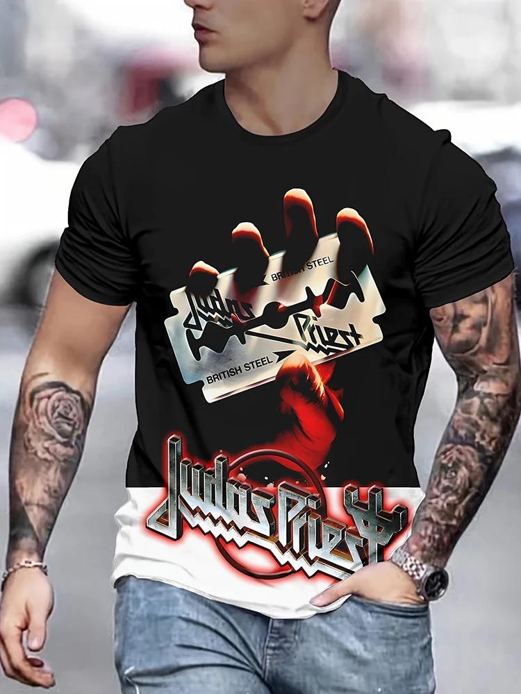 Retro Style 3D Wolf Print Men's T-shirt Summer Men's Outdoor Street Short Sleeved Top Fashionable Casual Comfortable Short Sleeved Clothing