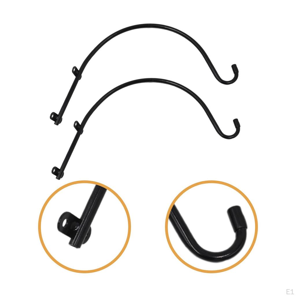 2 Pieces Hanging Plant Brackets Basket Hooks Decorative Hanger for Garden Flower