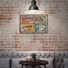 1-Pack retro styled metal wall sign, 20×30cm and 30×40cm, rusted surface decor for living room, home bar or hallway