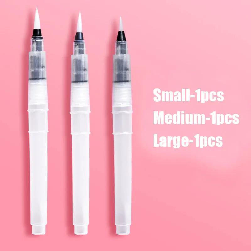 3/7pcs Watercolor Brush Pens Water Storage Function Painting Brushes For Watercolor Art Craft Supplies Artist Accessories