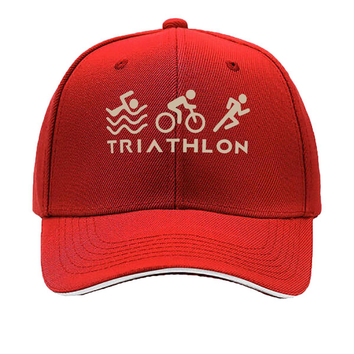 Триатлон - Спорт, Выносливость - Тематический Дизайн Сэндвич Бейсболка One Size