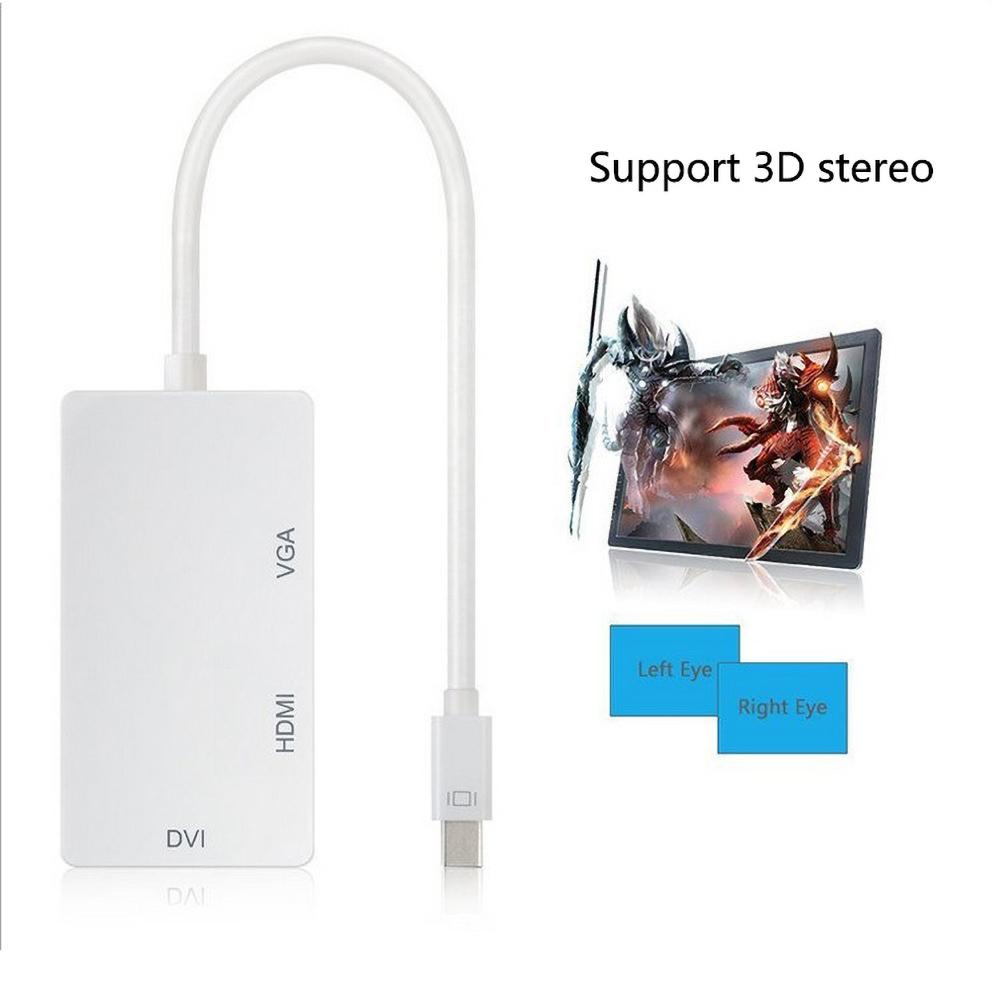 Mini DP TO HDMI VGA DVI Three-in-one Adapter Cable Thunder Laptop