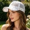 Adjustable Summer Baseball Cap Hollow Floral Outdoor Sun Hat Breathable Baseball Hat  Sport Wear