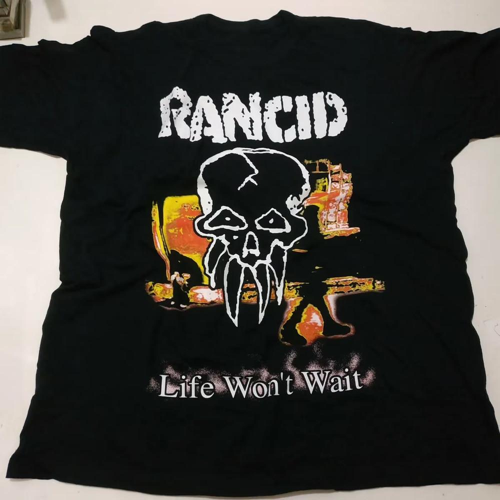 

Rare Life Won#039t Wait Rancid Band Tshirt Fan unisex S5XL ZL293 Unisex T-Shirt S