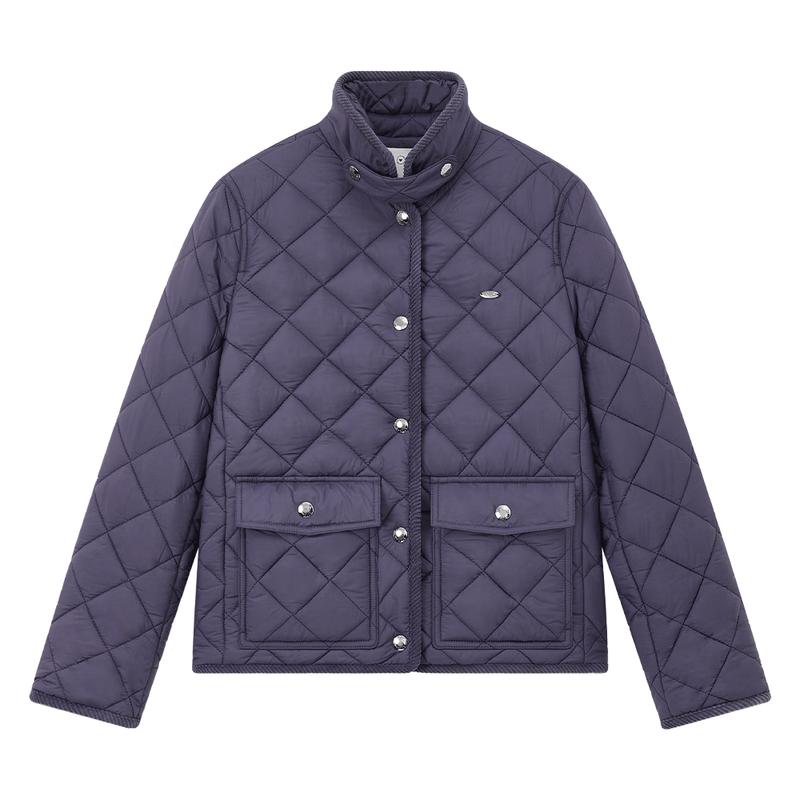 ELLE KIDS Girls  Diamond Quilted Stand Collar Cotton Jacket 120