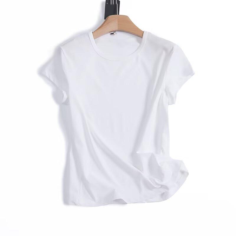 

Женская футболка с коротким рукавом и круглым вырезом - Летняя мода Large