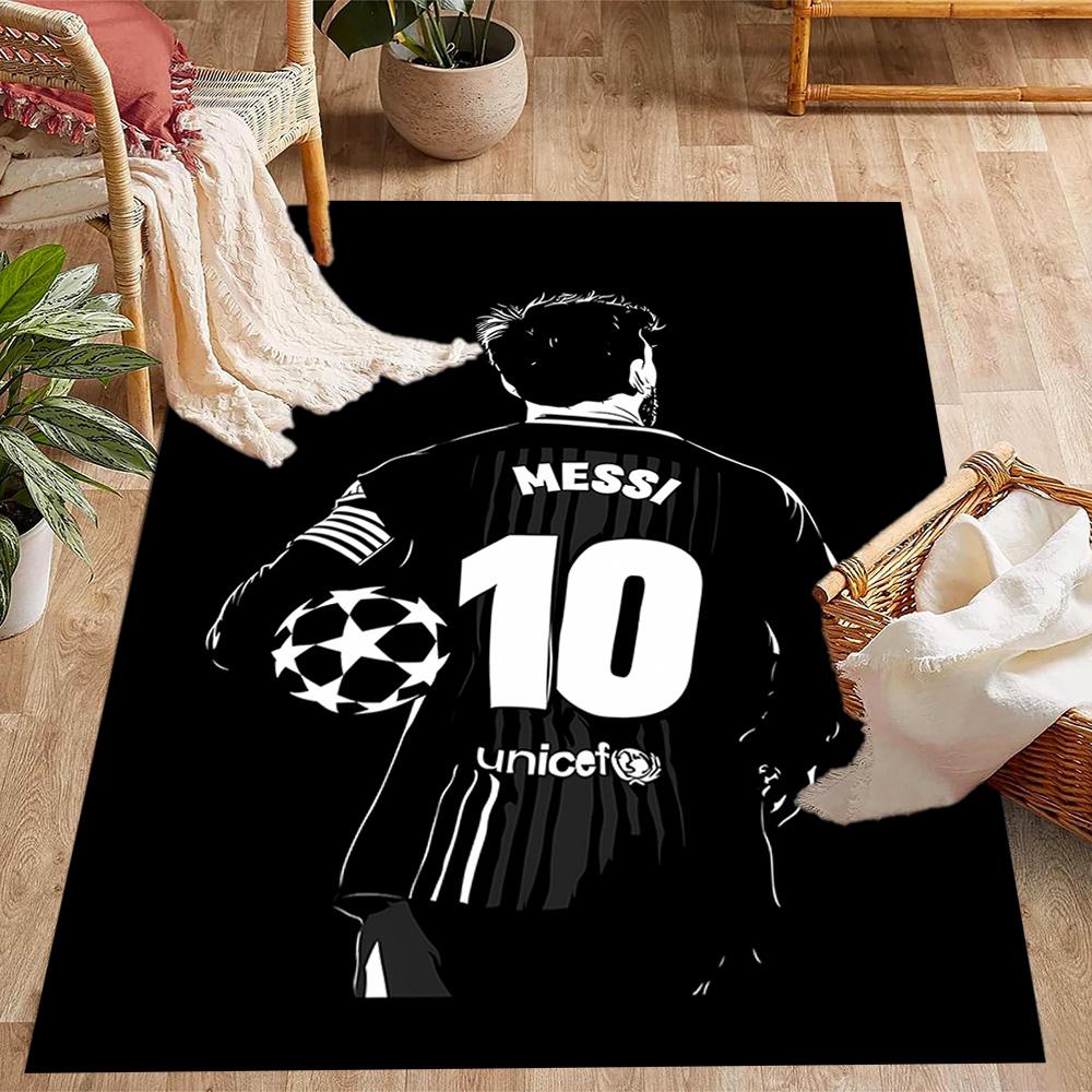 Messi's Legacy Soccer Floor Rug Office Rug Design for Hallway Game Room Decorate room Bedrooms Antislip Carpet Office home decor