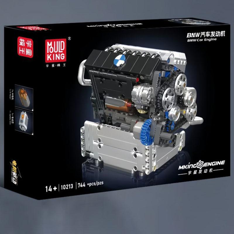 Mould King 10088 535pcs Technical Electrically Driven V8 Engine Building Block Model Kit For Adults Creative Assembly Brick Toys