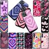 Phone Cover for Xiaomi Redmi Note 14 13 Pro Plus ProPlus 14C 13c Pro+ 5G Soft Silicone Case Star Dark Red Heart Love