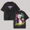 Tricou Spălat cu Imprimeu Cyberpunk pentru Iubitori de Anime Îmbrăcăminte pentru tot anul calitate înaltă personalitate Haine Mărime Mare Unisex Model Nou Tricou pentru Cupluri