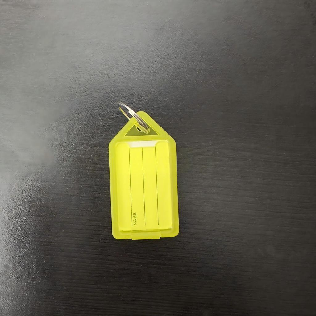 PP Plastic Transparent Flip-Top Keychain for Labeling and Numbering