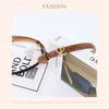 Women's High-End Genuine Leather Belt with L Buckle - Versatile Fashion Accessory