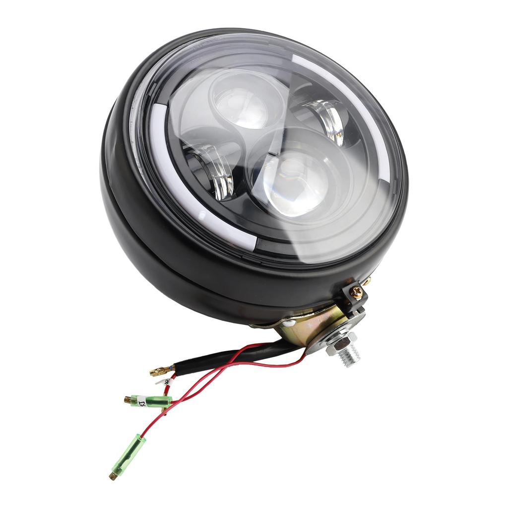 Multifunctional 7" Round Led Headlight Fog Lamp Custom Fits For Racer Bobber Chopper