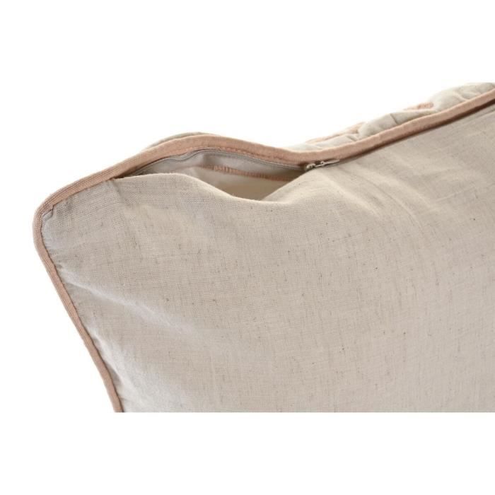 Coussin - Beige Rose - 50 X 15 X 50 Cm - Design Traditionnel - Confort Optimal