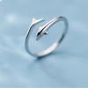 Beliebter Modeschmuck Niedliches Tier 925er Silber Persönlichkeit Delfin Fisch Exquisite Öffnungs Silberringe R021