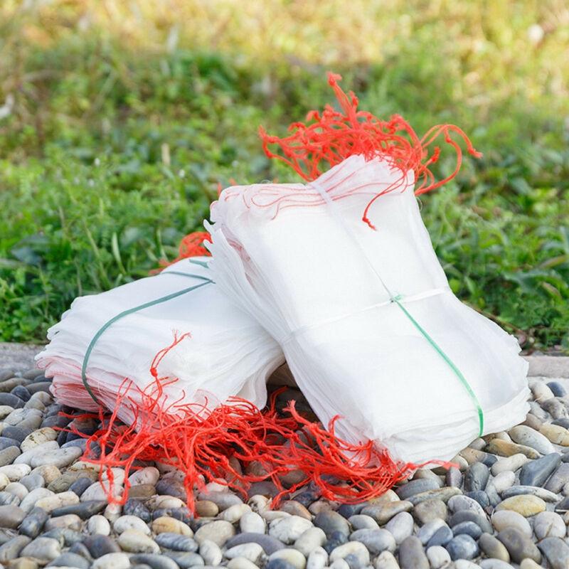 Reusable Drawstring Mesh Bags for Fruit Vegetable and Toy Storage Set of 10