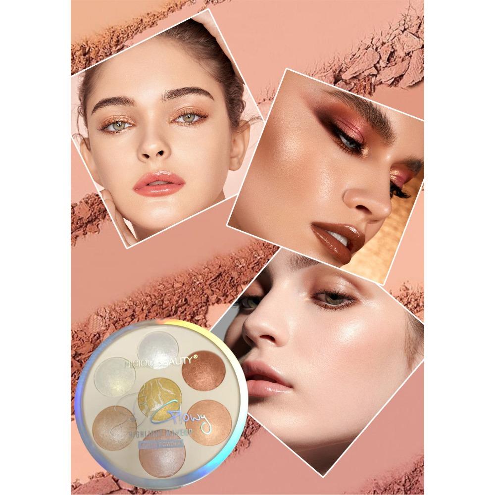 Misiou Beauty Bright Skin Tone Modification Contour High Face Value Matte Seven -color Eye Shadow Highlights