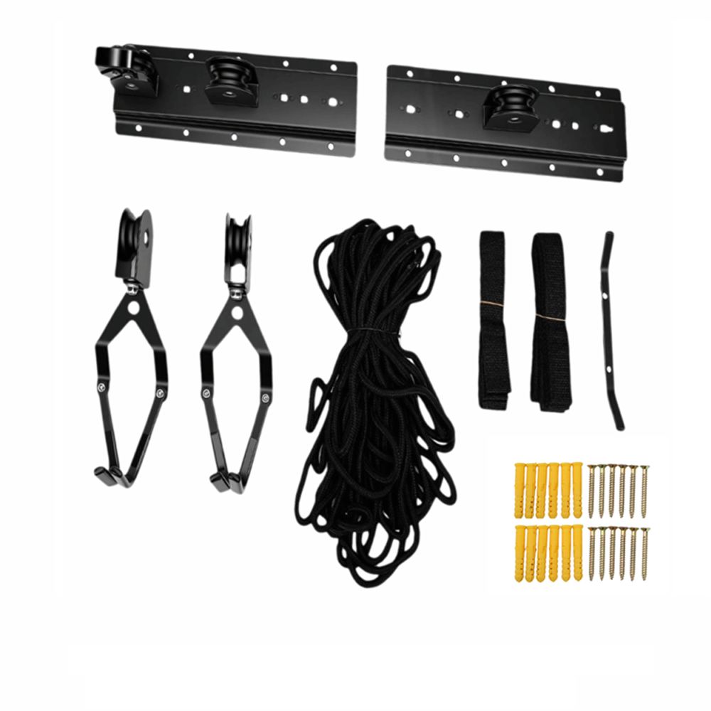 Heavy Duty Bicycle Hoist Rack Nylon Lifting Rope Bicycle Storage Hanger Garage Bicycle Storage