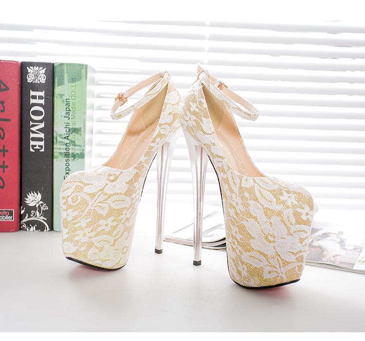 Women's Sky-High Platform Heels: 19-22cm, Sizes 34-46, Round Toe, Multiple Styles