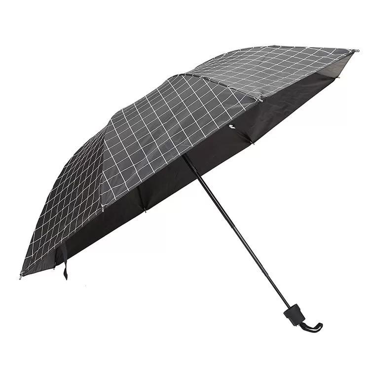 New Model Bone-Edged 70% off Grid Umbrella, Sun Protection Umbrella, Large Business Folding Umbrella, Business Gift Iron Umbrella