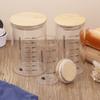 300/600/900ml Sourdough Starter Jar Clear Glass Heat Resistant Sourdough Starter Container Baking Fermentation Jar Food Storage