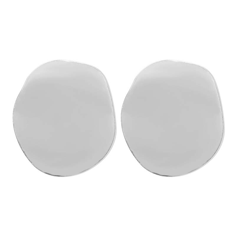 Exaggerated Metal Geometric Smooth Stud Earrings for Women Vintage Gold Color Irregular Personality Earrings Jewelry 2026 New