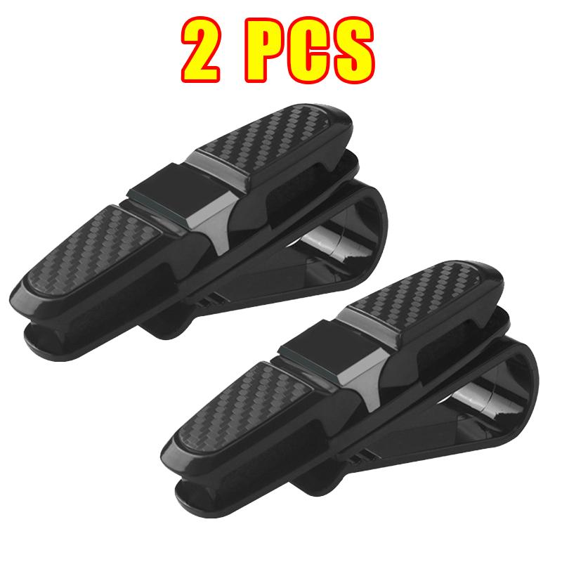Car Glasses Case Holder Auto Sun Visor Glasses Sunglasses Organizer Clip Card Holder Eyeglasses Car Accessories Interior