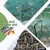 Foldable Fishing Trap Easy To Use Fishing Mesh Net with Steel Wire Portable Long-lasting Fishing Cage for Shrimp Crab Minnow