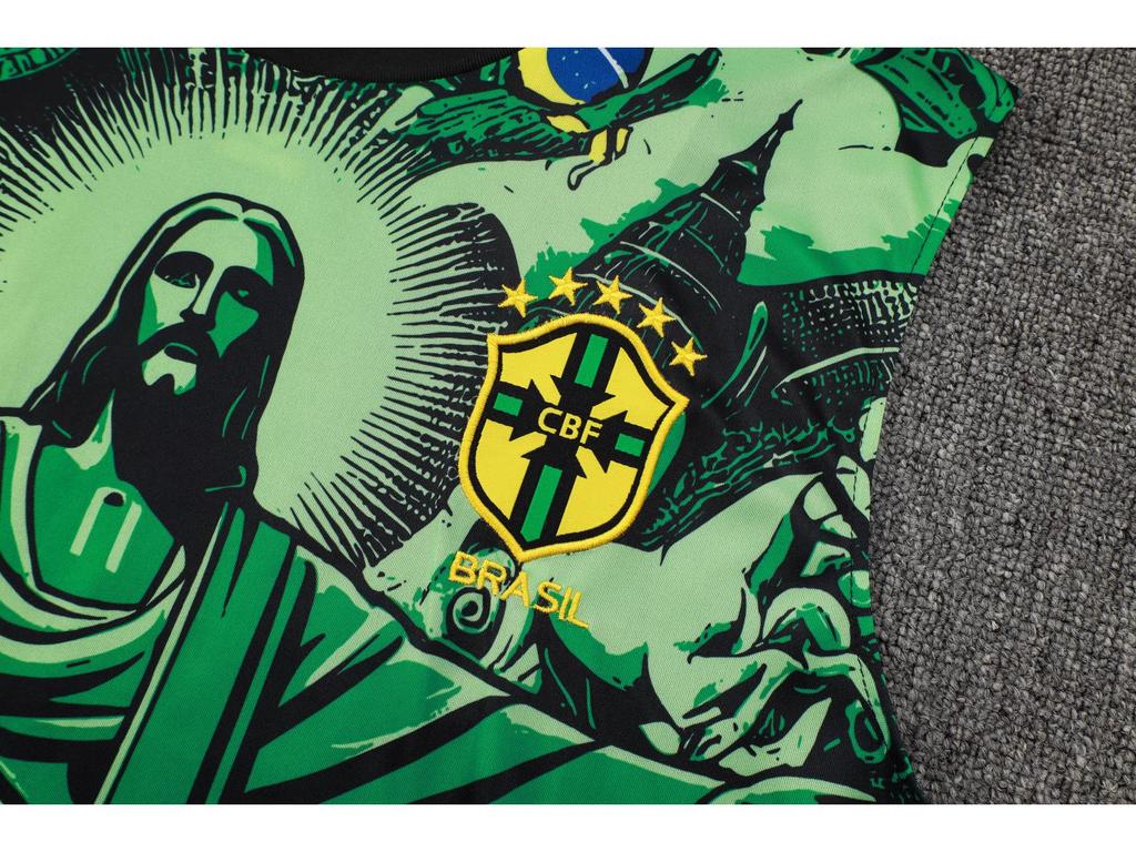 Brazil Sleeveless Football Training Jersey