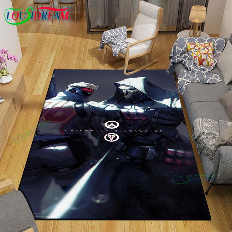 Classic Game Role O-Overwatch Printed  Carpets Living Room Anti-Skid Area Rug Kids Bedroom Mats Game Mat Large Carpet Decor