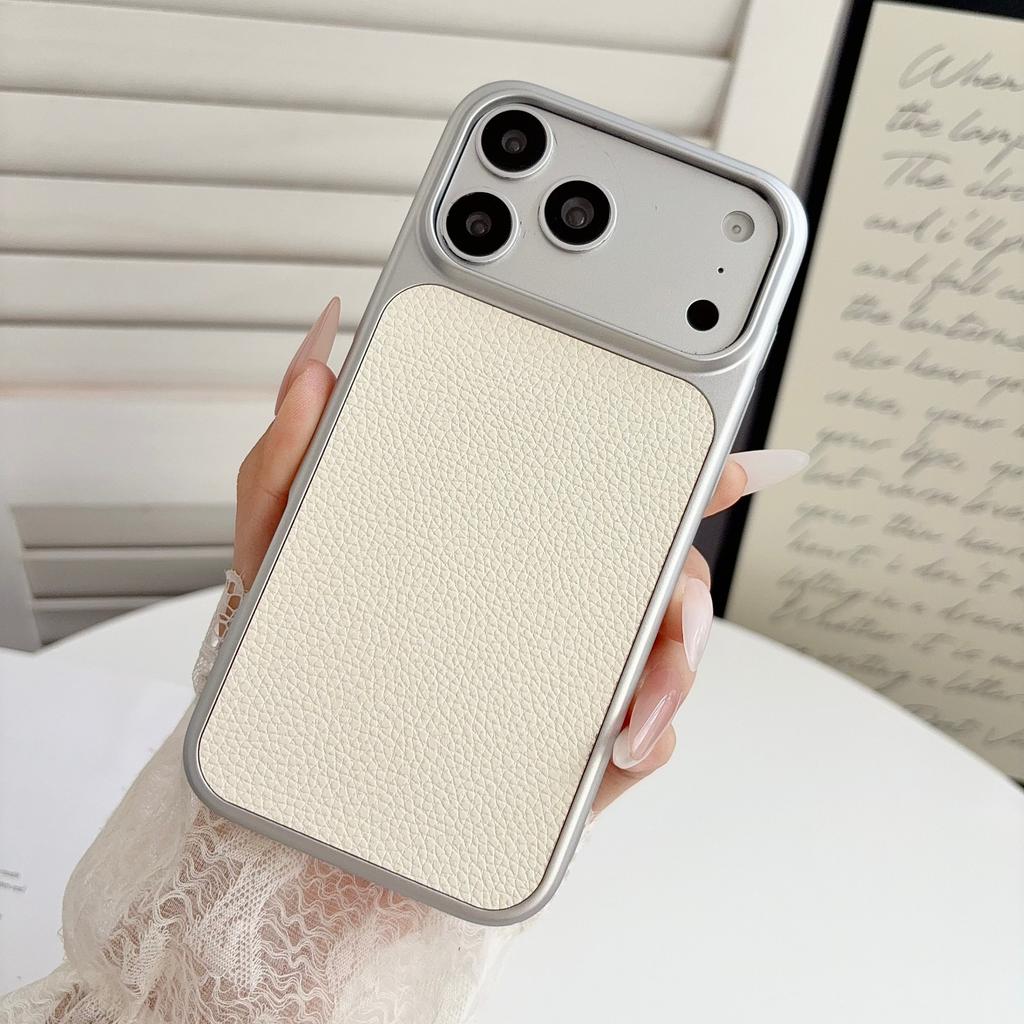 Advanced skin-sensitive metallic paint is suitable for Apple 11promax mobile phone case 11 new 11 lychee pattern 11 couples