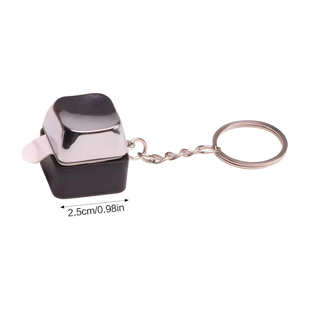 Metal Key Ring Prank Toy Mild Pulse Induction Prank Electric Shock Button Holiday Entertainment