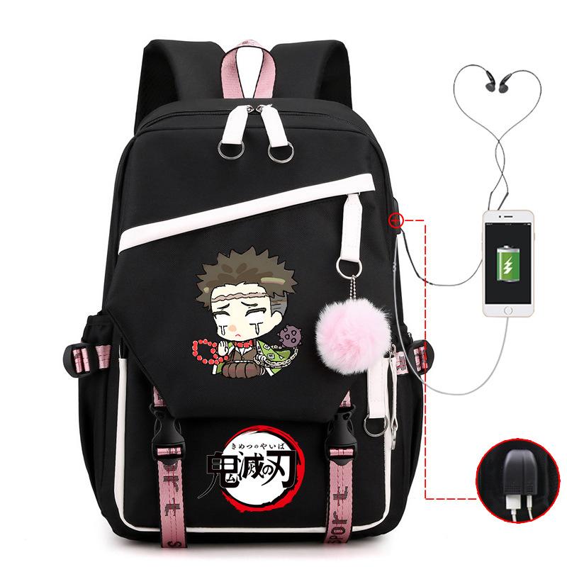 Kimetsu no yaiba ghost column peripheral printing schoolbag junior high school student high school multi-functional schoolbag