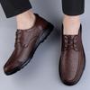 Spring Autumn Men's Leather Shoes Retro Style  Casual  Luxury Brand Italian Shoes Designer 2024 New Fashion