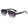 New European and American Retro Double-Beam Men's Square Sunglasses - Fashionable for Driving and Business