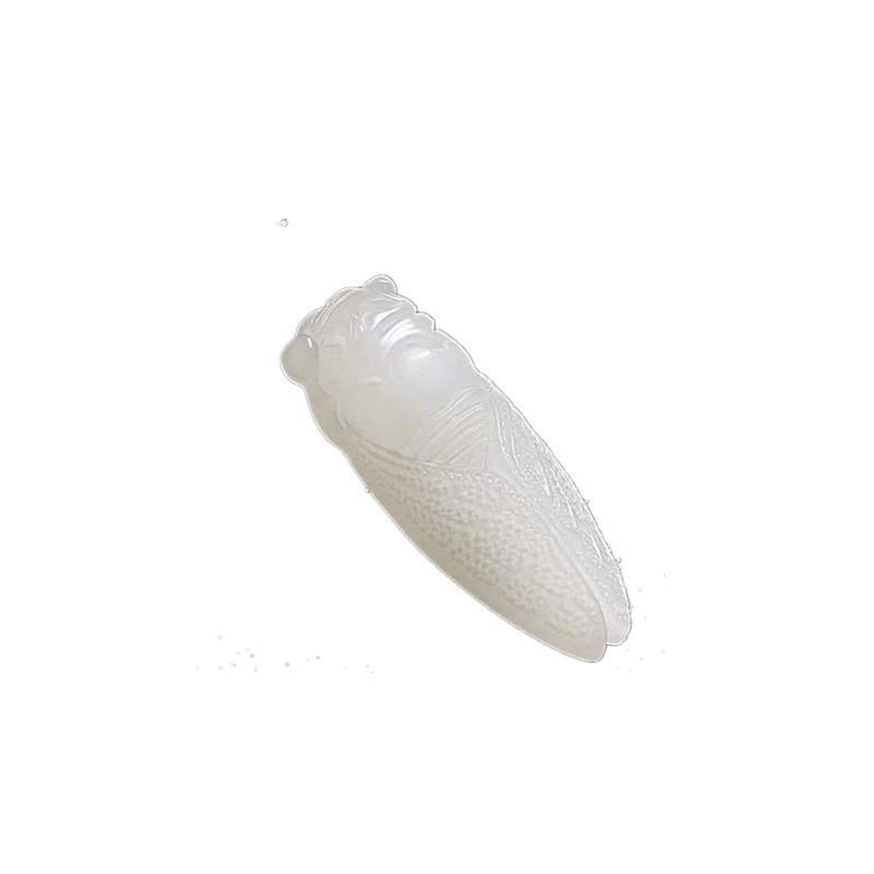 Afghan Jade Cicada Unisex White Jade Pendant