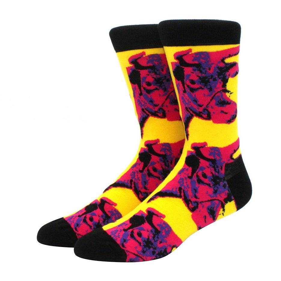 Herren mehrfarbig bedruckte Früchte, Essen, Damensocken, lustig, Skateboarden, Hip-Hop, Tiere, Socken