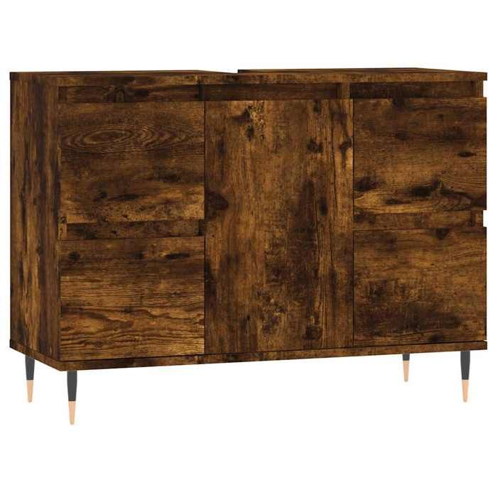 VidaXL Armoire salle de bain chêne fumé 80x33x60cm bois d'ingénierie 831649