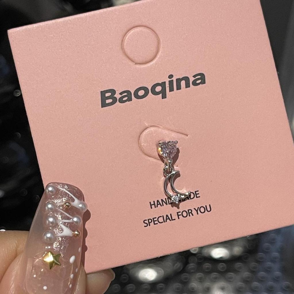 Kolekcja Kolczyków do Chrząstki ze Stali Tytanowej, Przyjaznych dla Snu, z Różowym Cyrkonem