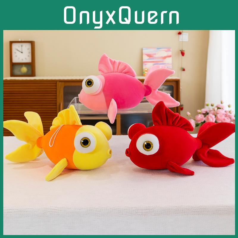 Cute Plush Cartoon Goldfish Stuffed Animal Adorable Accompaniment Pillow For Birthdays