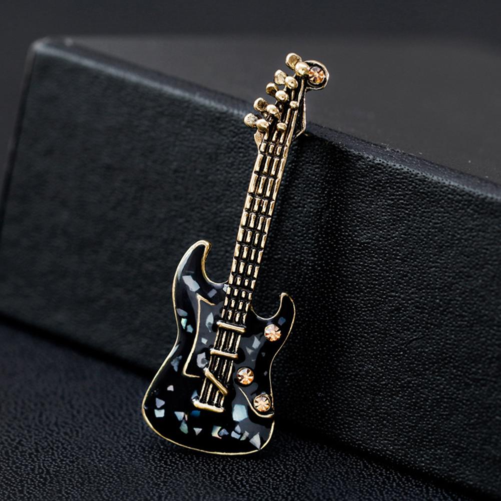 Stylish Pin Brooch of Guitar Model Sweater Accessories Wedding Banquet Jewelry