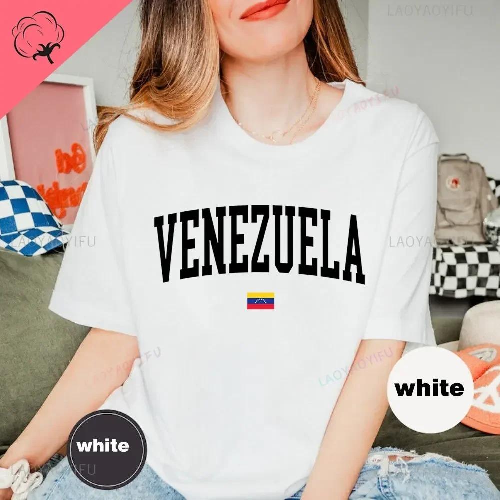 Venezuela Women T-Shirt Proud Venezuelan Venezuela Flag Unisex Streetwear High Quality Crew Neck Tshirt Short Sleeve Tops