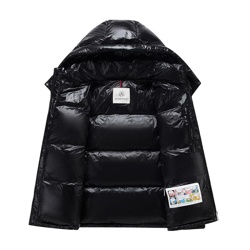 Nuovo piumino corto arcobaleno per coppia invernale versatile caldo antivento tendenza moda piumino d'anatra bianca da uomo e da donna abbigliamento maschile